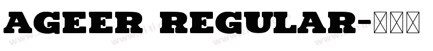 ageer regular字体转换